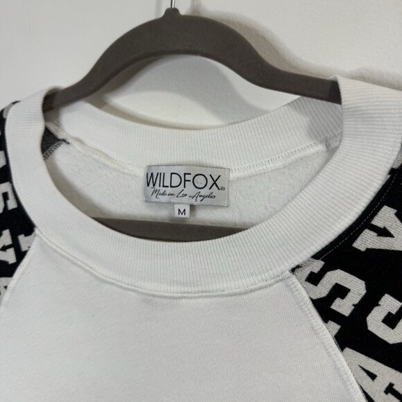 Wildfox x Broad City Sweatshirt Pullover M Yas Black White Color Block Crew - Picture 5 of 10